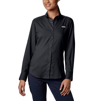 Columbia Ženske Košulje - PFG Tamiami II Long Sleeve Crne | FQSP-08172